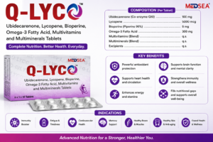 Q-LYCO Ubidecarenone Lycopene Bioperine Omega-3 Multivitamin and Multimineral Tablets by Medsea Healthcare